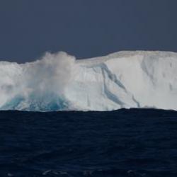 Iceberg with wave