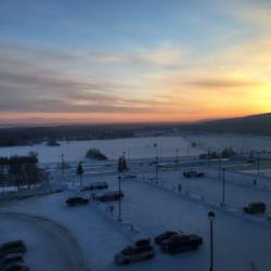 Sunset from conference room UAF