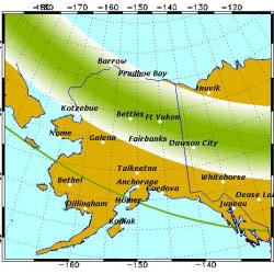 Alaska Aurora Forecast February 8, 2012.