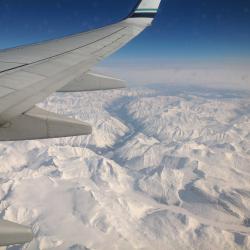 Flying over the Canadian Rockies