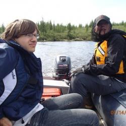 Vasily Lebedev and Dr. Karen Frey on Shuch’ye Lake.