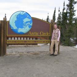 Melissa at the Arctic Circle