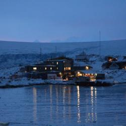 Palmer Station, Antarctica at daybreak