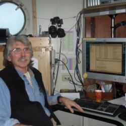 Sheldon Blackman on the R/V Laurence M. Gould
