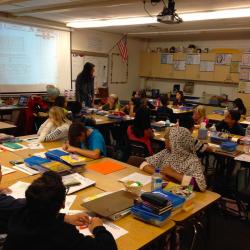 Fifth graders in Mrs, Dement's class at Avocado Elementary School learned about paleoclimatology.