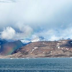 A beautiful rainbow formed across the fjord while we were at the marine lab.